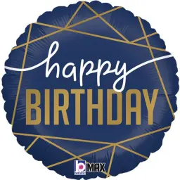 Navy Birthday Balloon