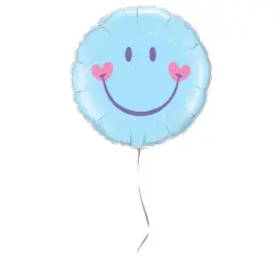 وجه مبتسم أزرق