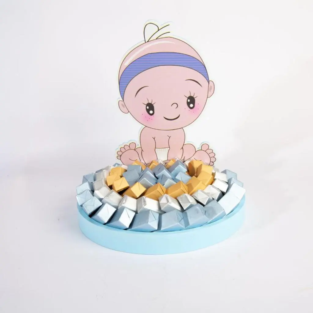 Blue Birthday Chocolate Tray