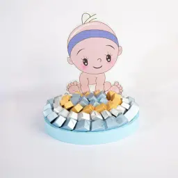 Blue Birthday Chocolate Tray