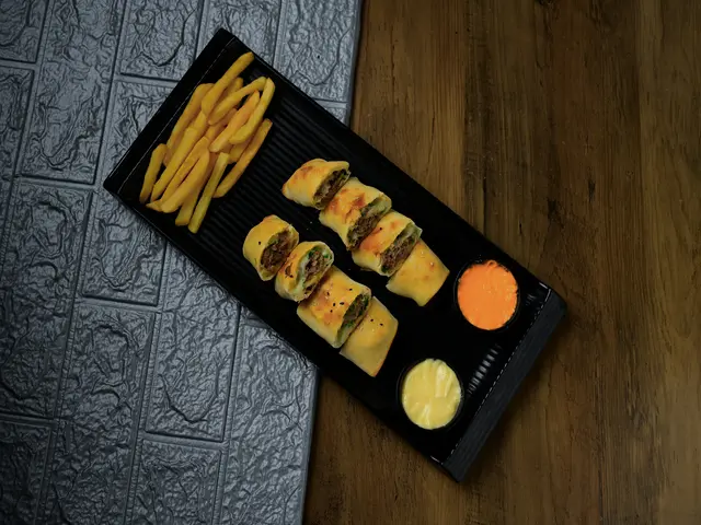 Two meat kebab pies