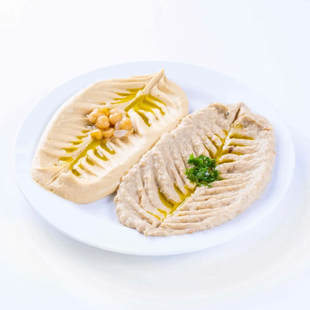 Hummus with Moutabal (Plate)
