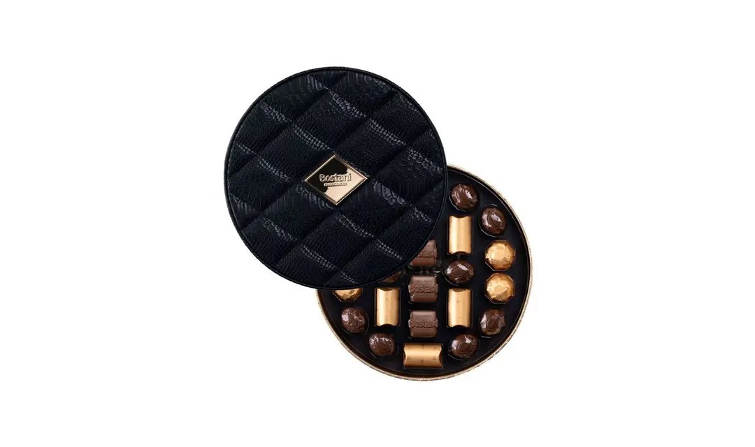 Black Round Leather Box – 24 PCS