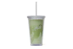 Ice Matcha Latte transparent cup