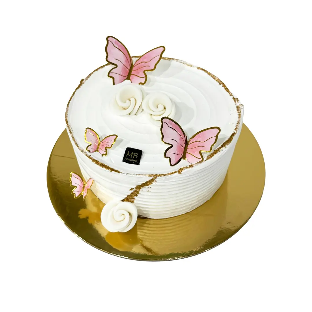 white rose cake