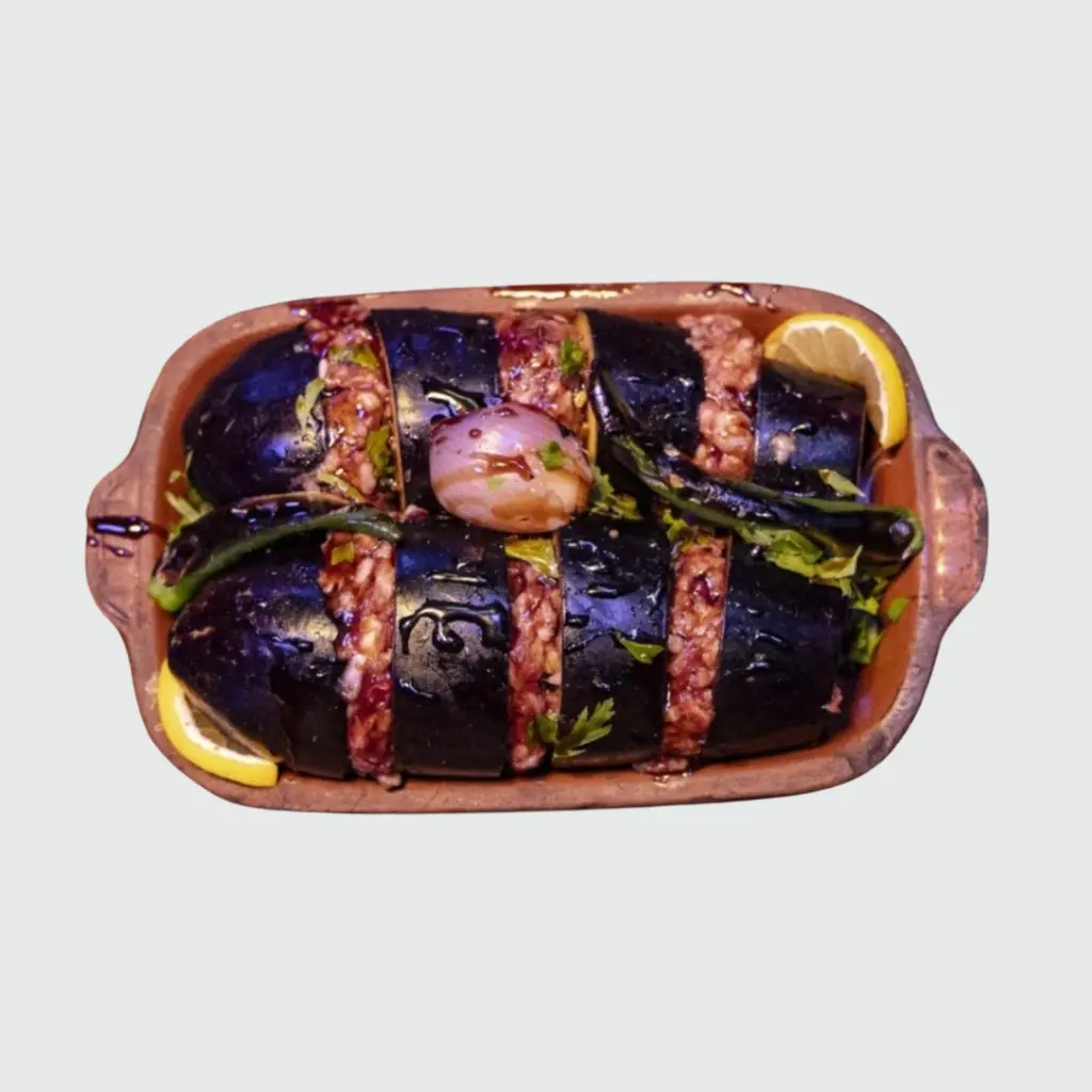 Clay Pot Eggplant Kebab