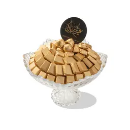 Glass-based tray of wrapped chocolate
