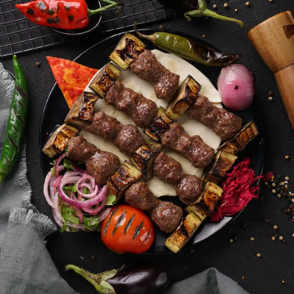 كباب باذنجان  4 أسياخ