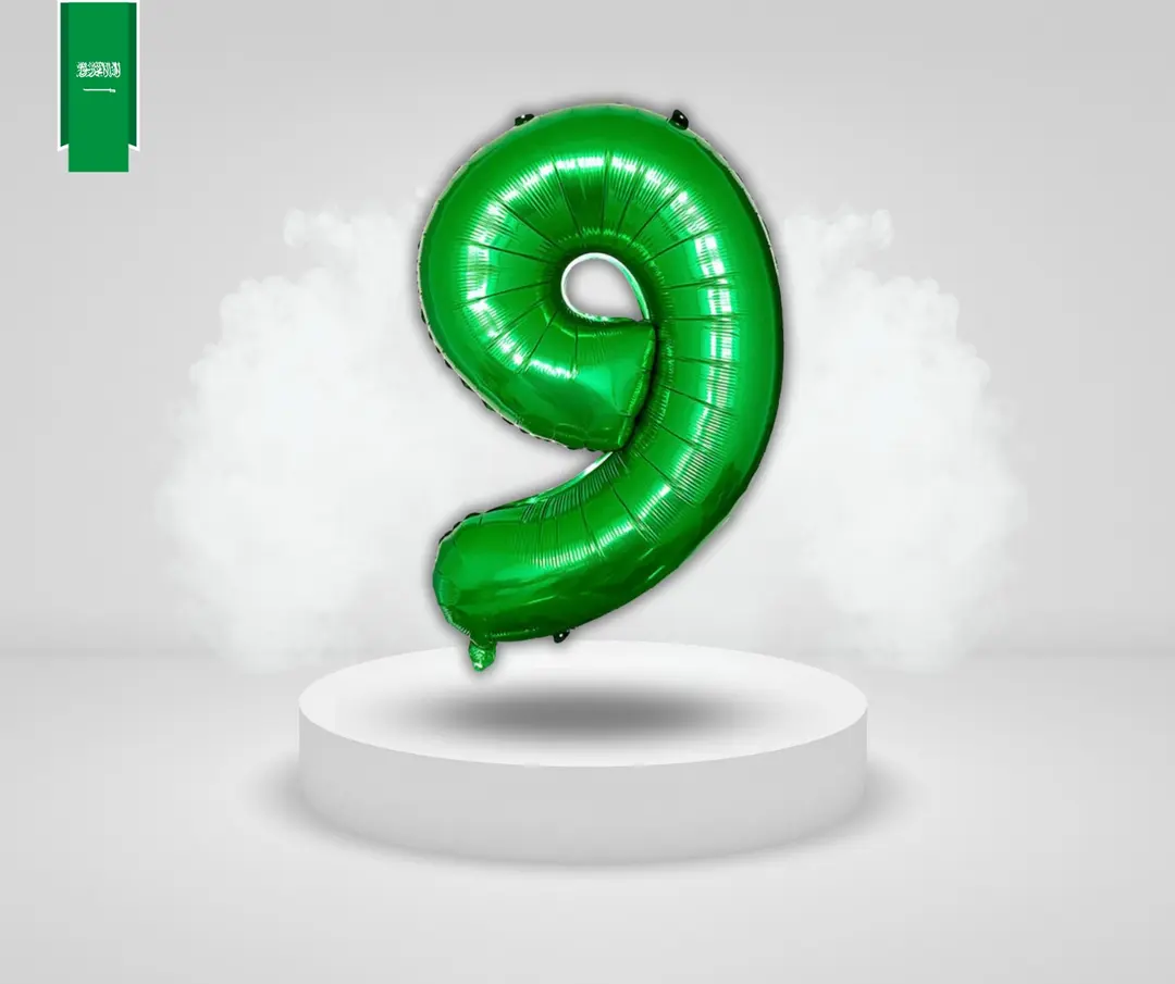 Helium number 9 balloon for National Day