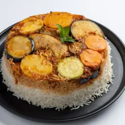 نصف وجبه مقلوبه