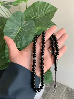 Black silver rosary