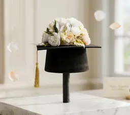 Graduation Cap With Flowers