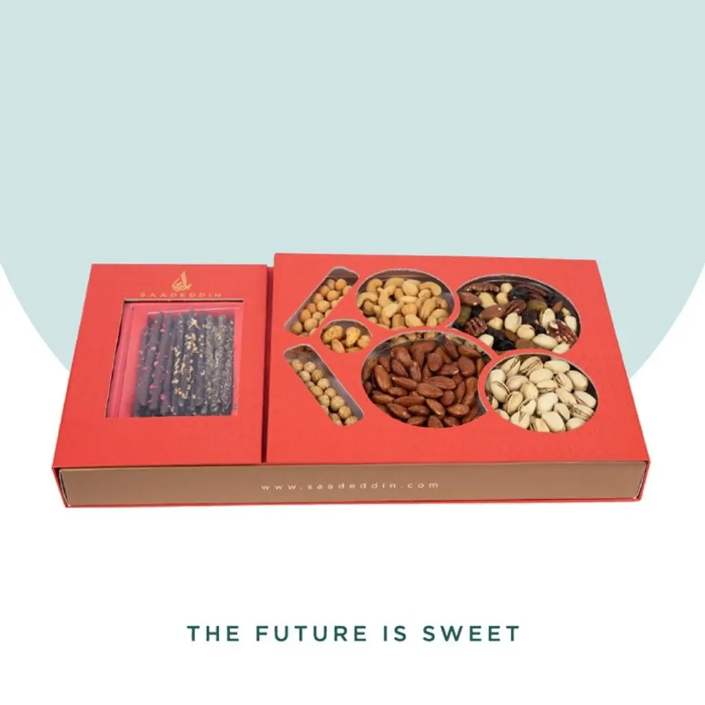Mixed Nuts & Chocolate Sticks Box