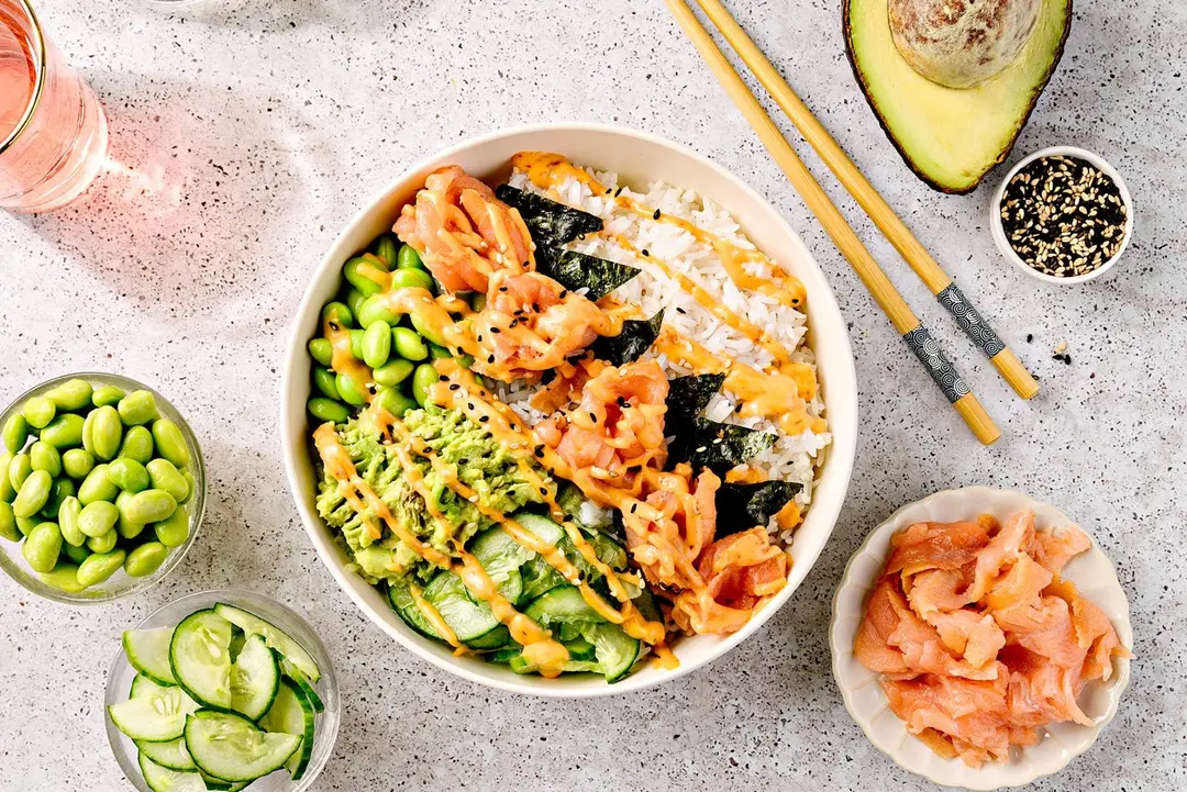 Spicy Salmon Rice Bowl