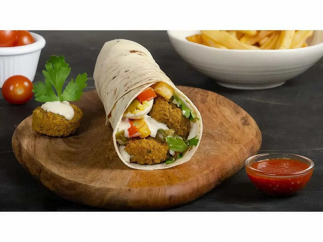 Falafel and Egg Sandwich