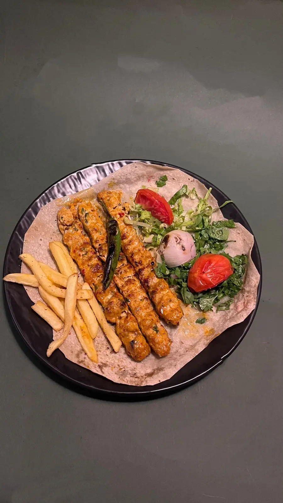 طبق كباب الدجاج