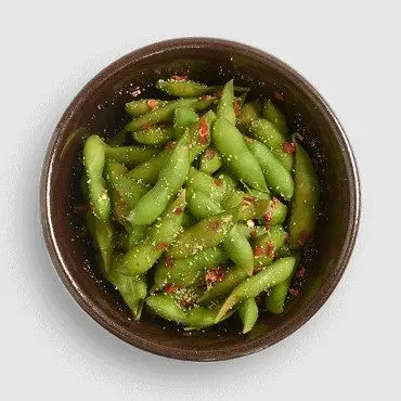 104. edamame with chili garlic