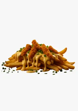 دجاج عادي بالجبنة بطاطس مقلية كبيرة