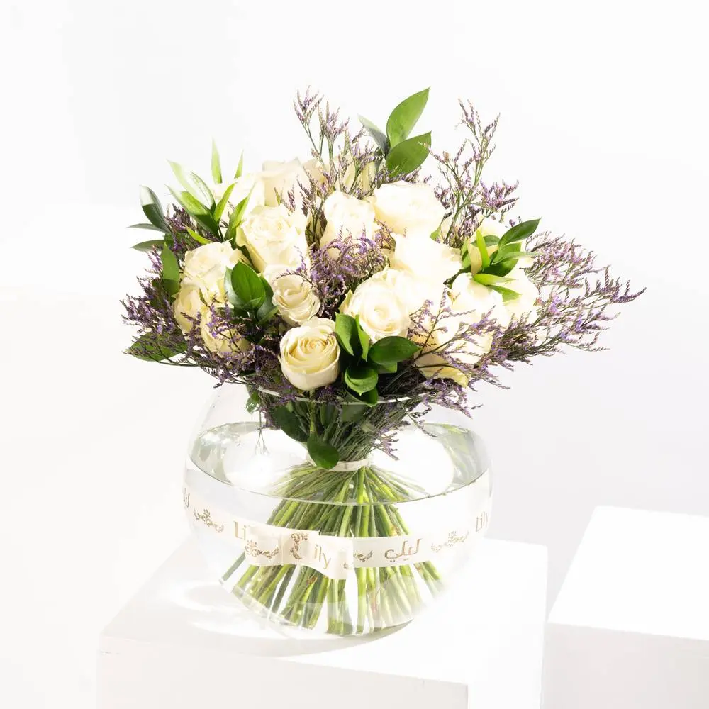 White Snow Vase