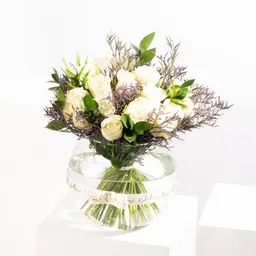 White Snow Vase