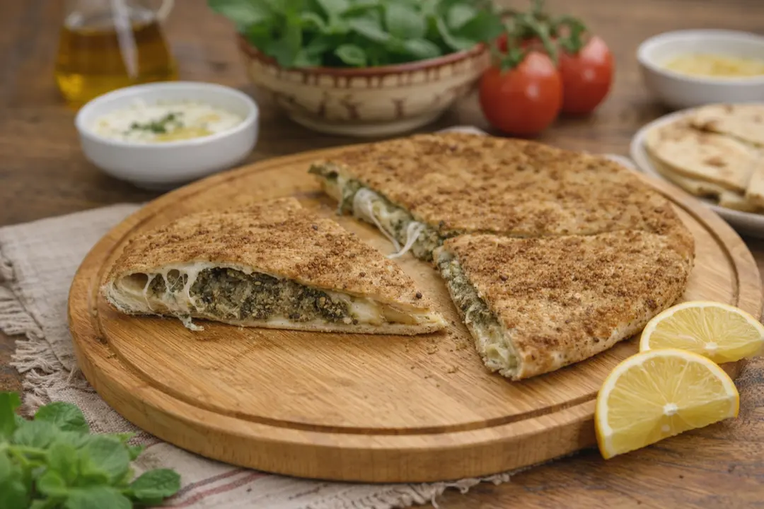 كعكة طرابلسية بالزعتر والجبنة