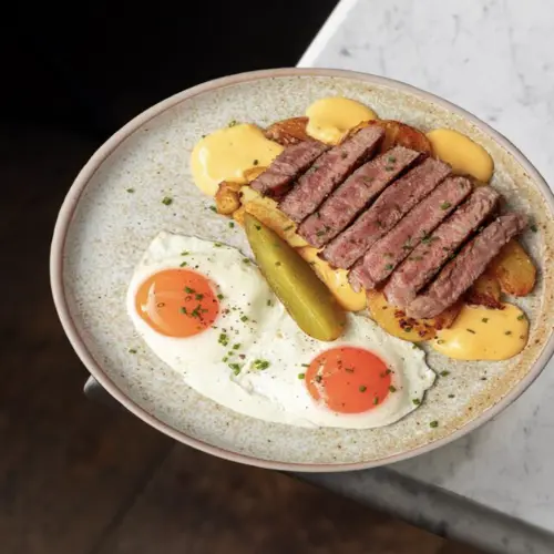 Breakfast Rib-eye Steak & Eggs