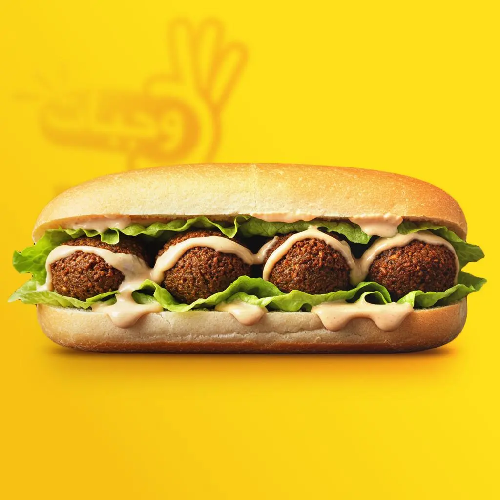 ساندويتش طعمية بالحمص