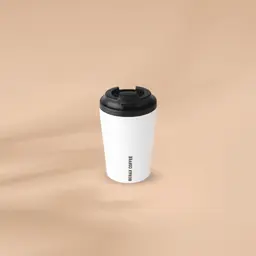 مق المشروبات الحاره ستانلس ستيل الابيض (١٢ اونص)