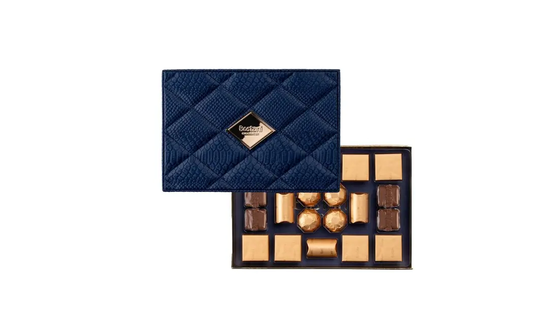 Dark Blue Rectangular Leather Box – 20 PCS