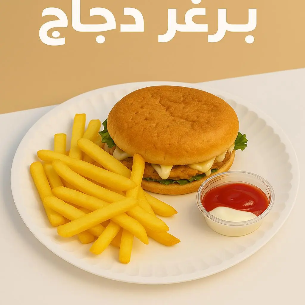 وجبة برجر دجاج