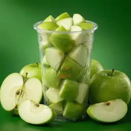 قطع تفاح أخضر