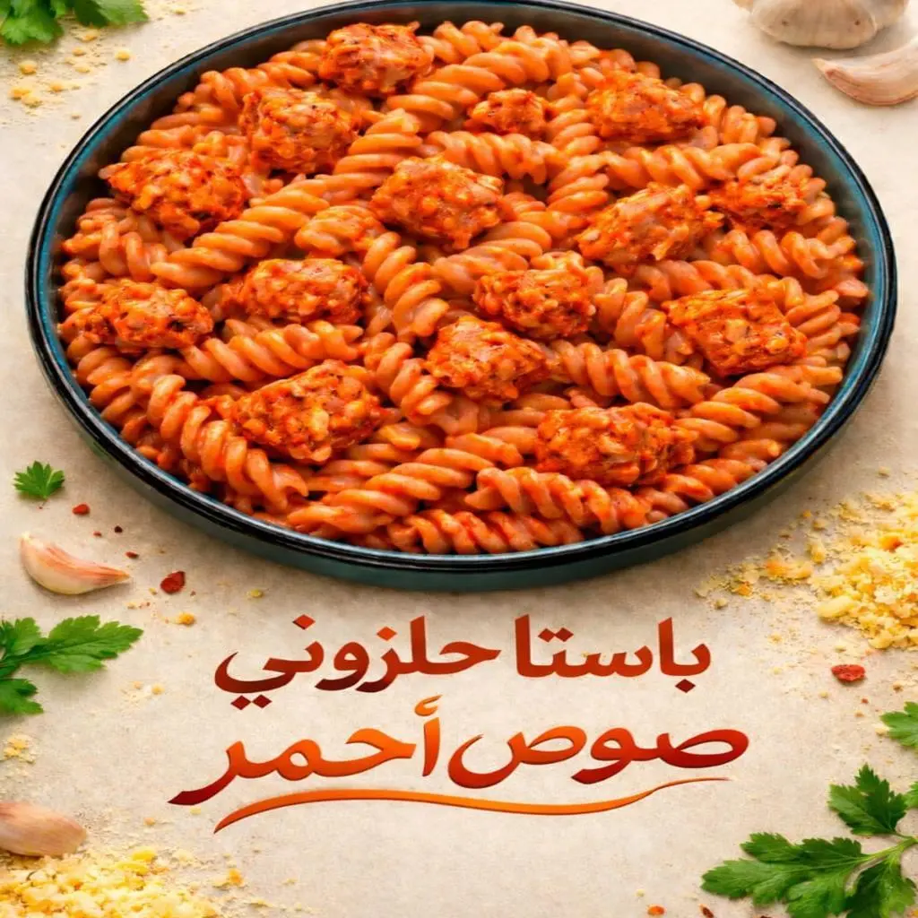 باستا حلزوني بالصوص الأحمر