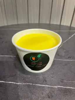Yellow lemon ice cream