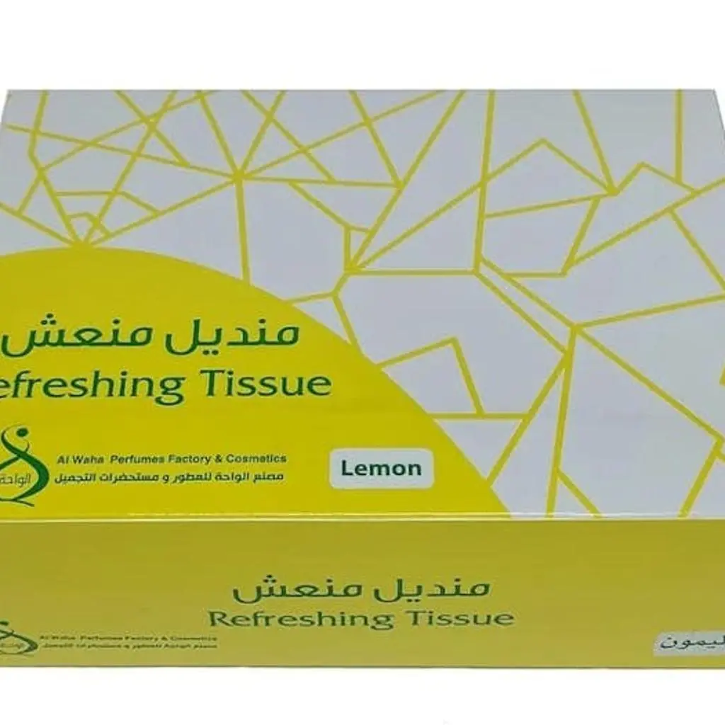 مناديل مبللة ومنعشة برائحة الليمون