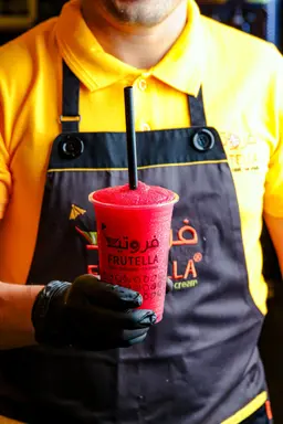 large strawberry slushie