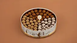 علبة كرات التمر كبير
