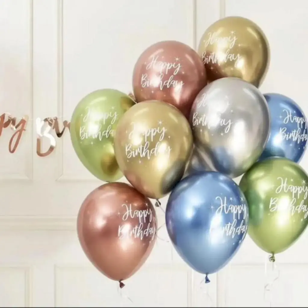Chrome Birthday Balloon
