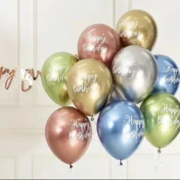 Chrome Birthday Balloon