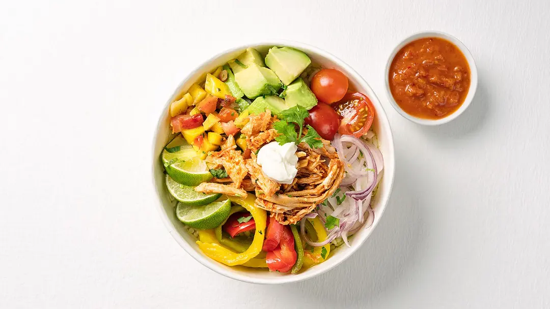 Mango Pulled-Chicken Burrito