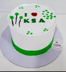 كيك اليوم الوطني بحب السعودية