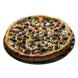 Meat Slices with Vegetables Pizza