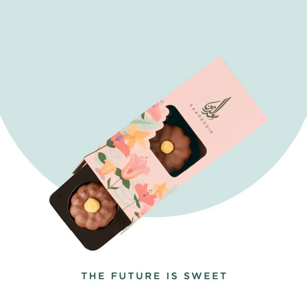 Mini Chocolate Flower Petit Four Box