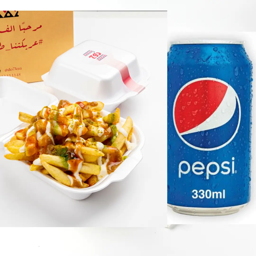 بطاطس جيزاني مع مشروب غازى