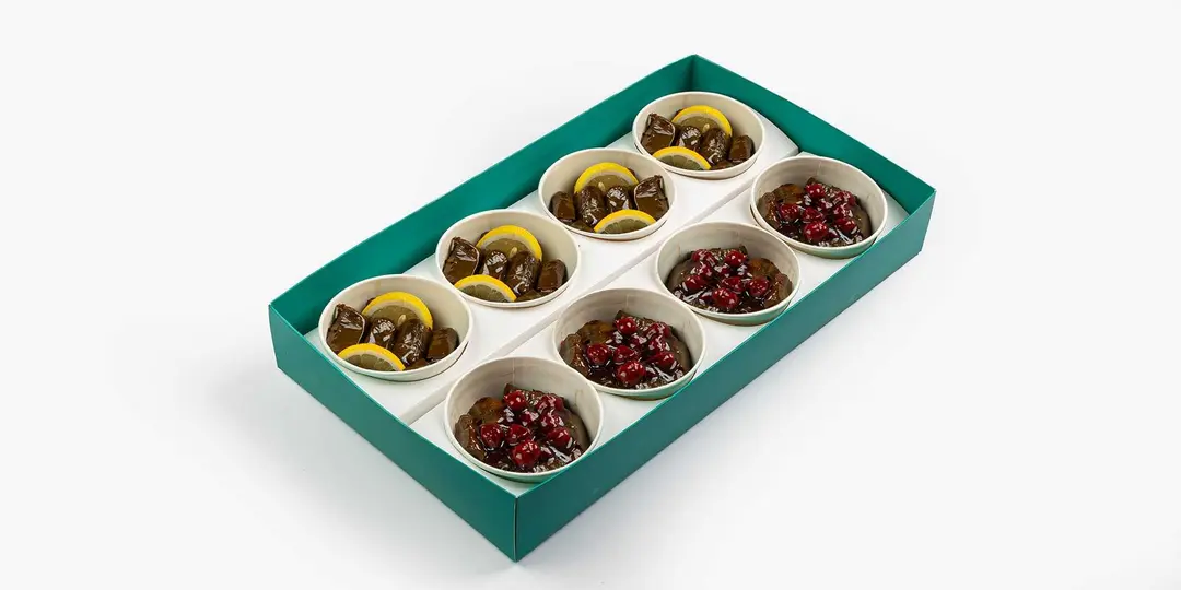 Box of grape leaves