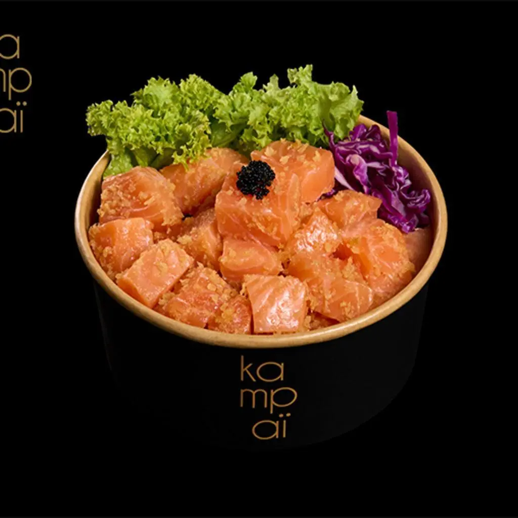 Crispy Spicy Salmon Salad