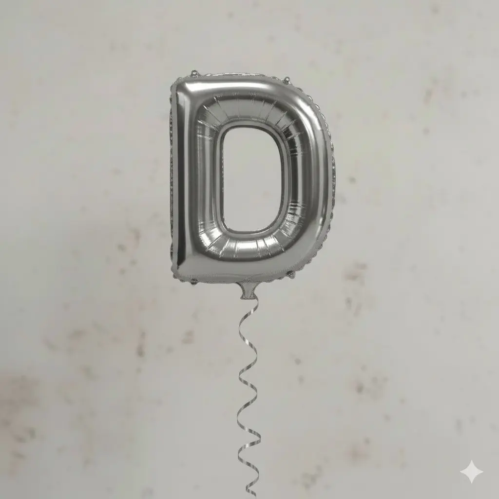 English Letter D Balloon