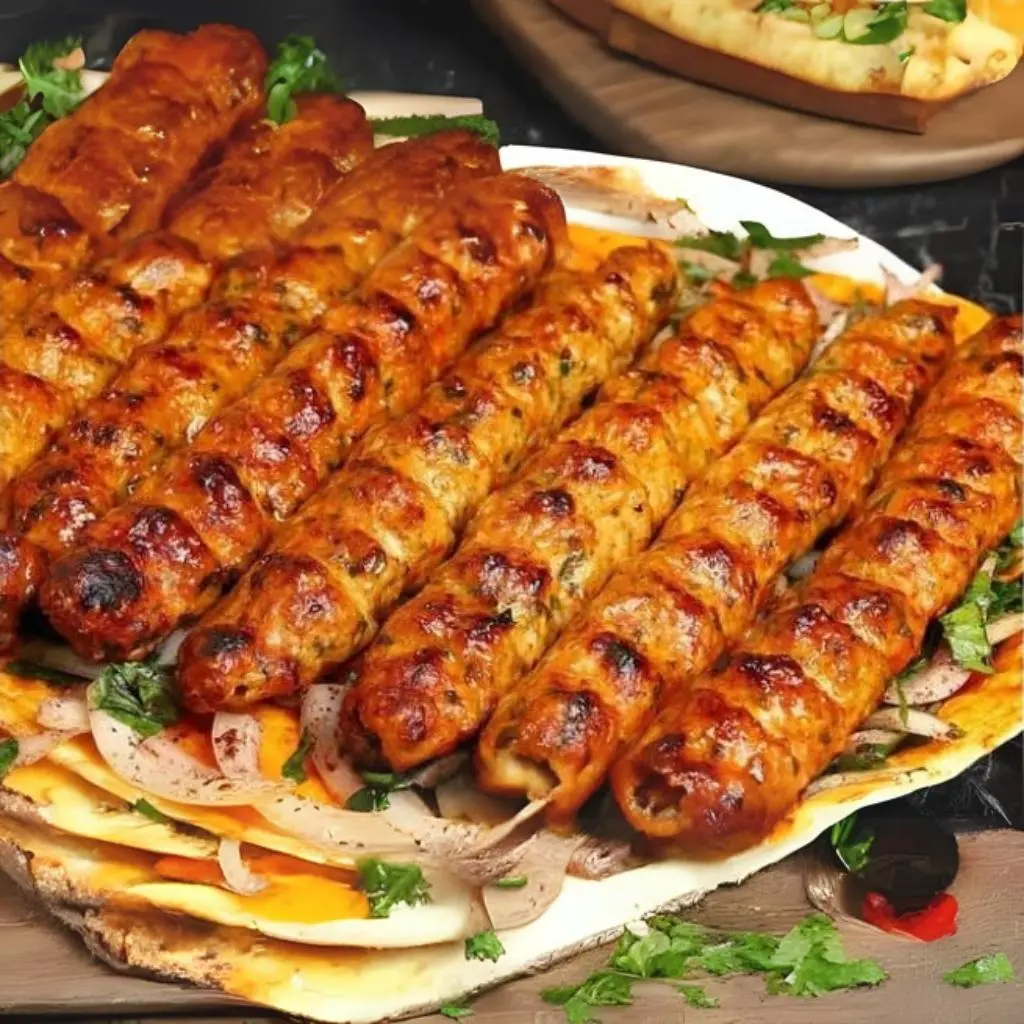 كباب دجاج مع رز