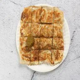 Falafel Muttabak with Labneh