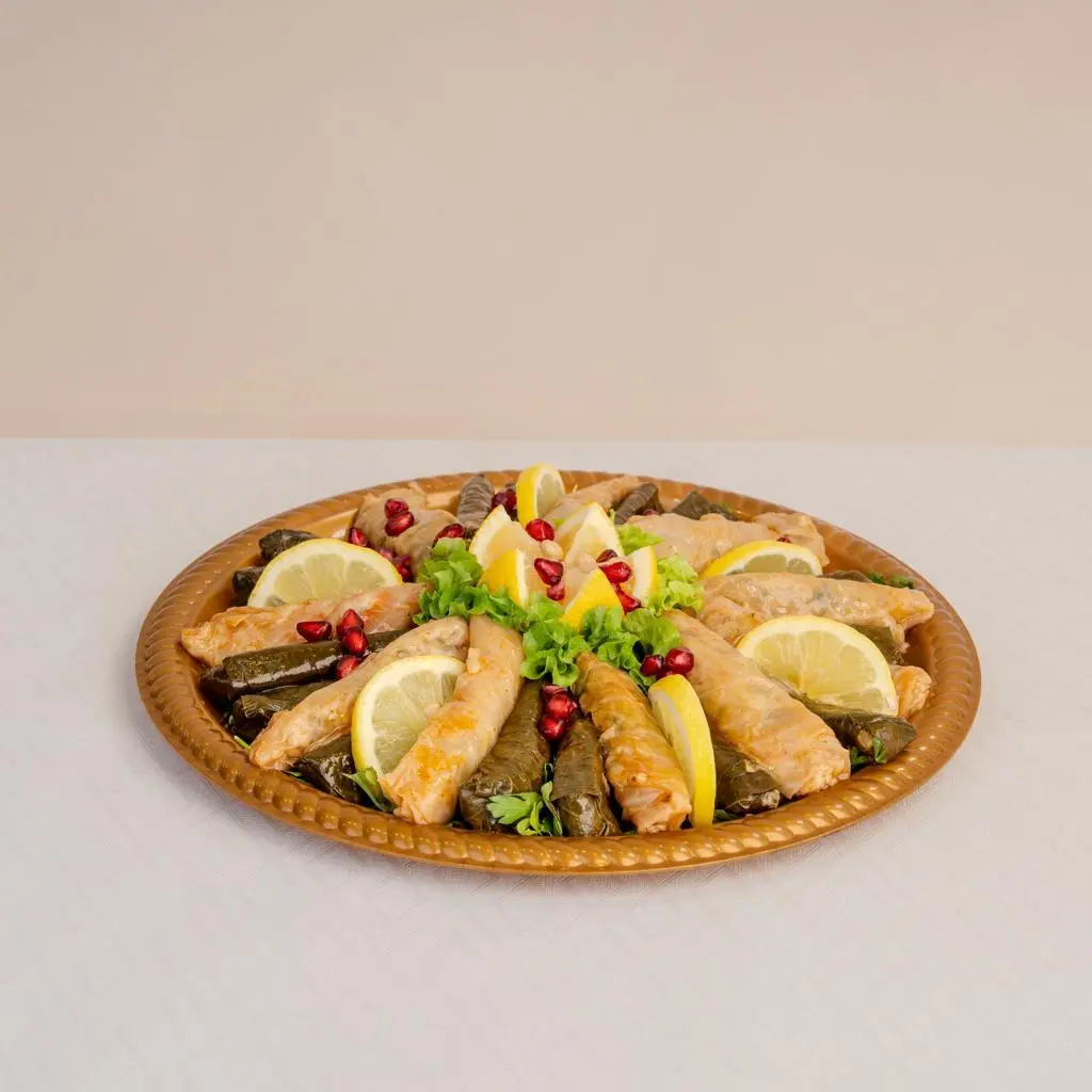 Grape Leaves and Cabbage Platter