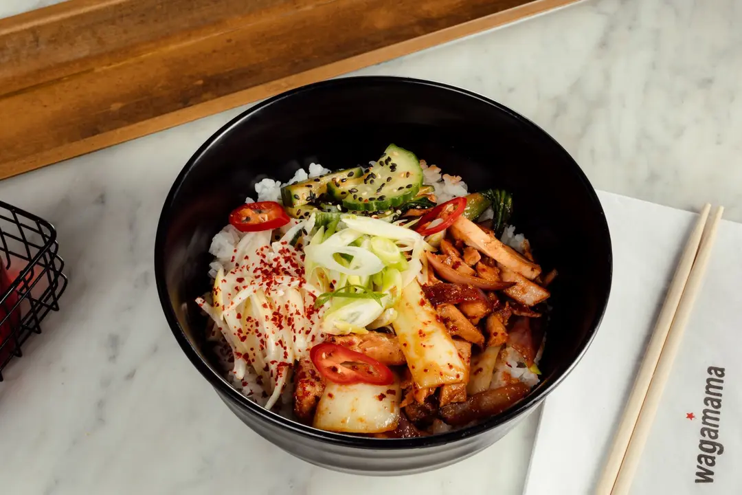 chicken gochujan rice bowl